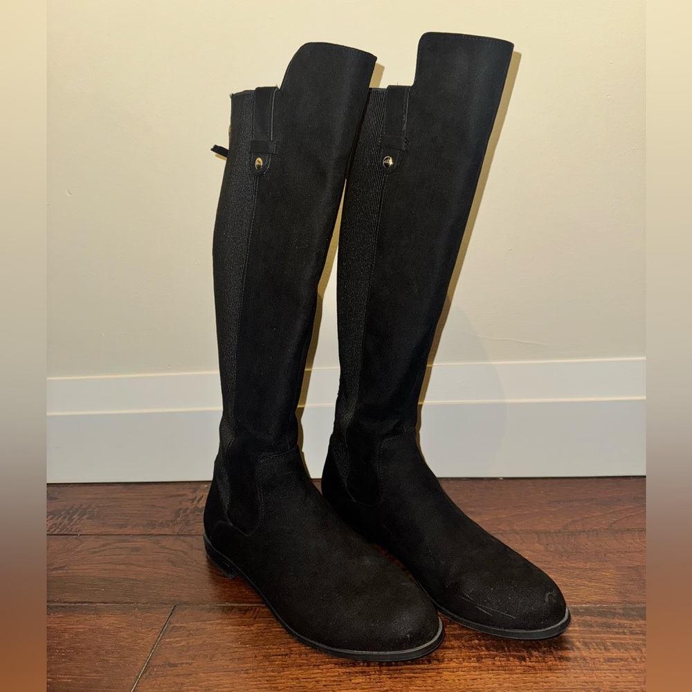 Audrey Black Leather Boots